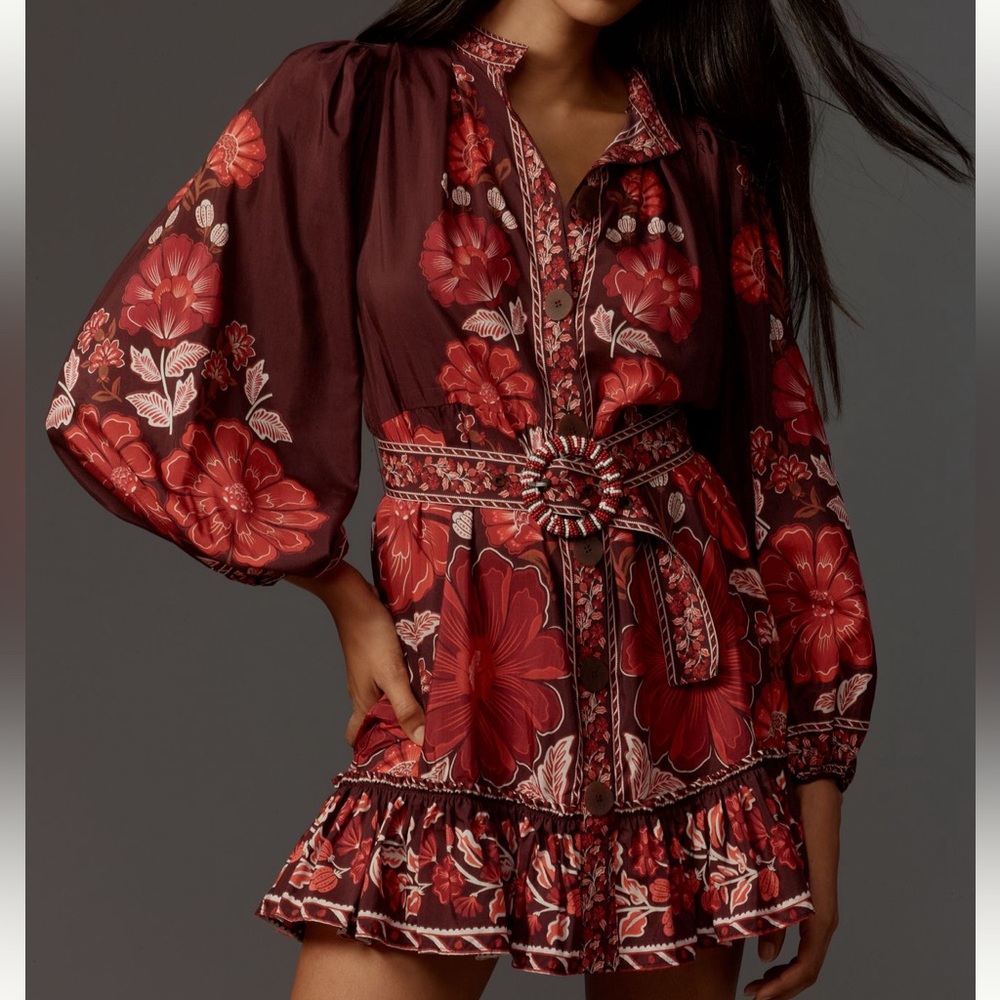 FARM Rio GiGi Tapestry Mini Dress